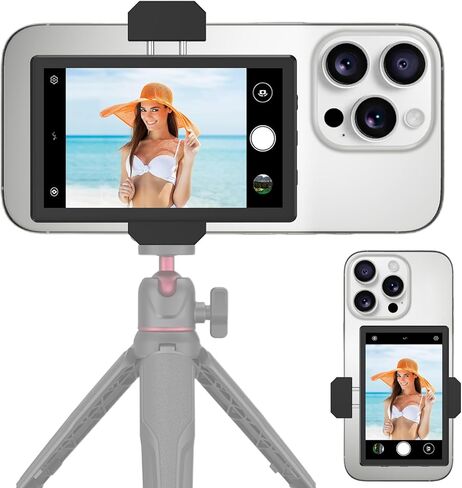 Vlog Selfie Monitor Screen for iPhone & Android, Aluminum Alloy Clip with 1/4 inch Hole,2000mAh Back Camera Monitor Phone with Bluetooth Remote in Kuwait