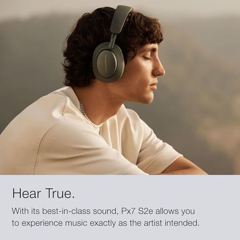سماعات الرأس Bowers & Wilkins Px7 S2e فوق الأذن (موديل 2023) - إلغاء الضوضاء المحسن ووضع الشفافية، ستة ميكروفونات، متوافق مع تطبيق الموسيقى، وقت تشغيل 30 ساعة، أسود فحمي (متجدد) in Kuwait