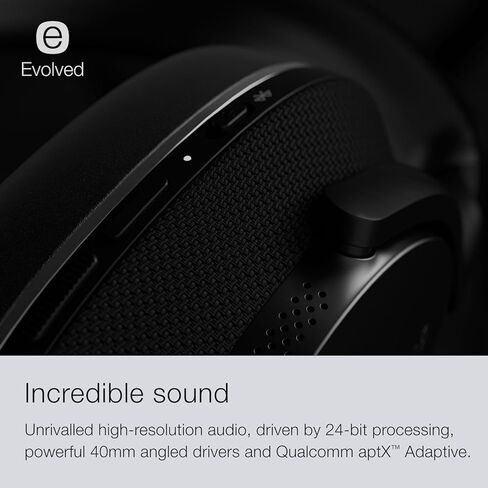 سماعات الرأس Bowers & Wilkins Px7 S2e فوق الأذن (موديل 2023) - إلغاء الضوضاء المحسن ووضع الشفافية، ستة ميكروفونات، متوافق مع تطبيق الموسيقى، وقت تشغيل 30 ساعة، أسود فحمي (متجدد) in Kuwait