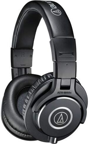 Audio-Technica ATH-M40x Closed-Back Monitor Headphones (Black) Bundle with Cables, Carrying Pouch, and 6Ave Cleaning Kit in Kuwait