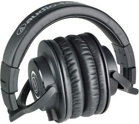 Audio-Technica ATH-M40x Closed-Back Monitor Headphones (Black) Bundle with Cables, Carrying Pouch, and 6Ave Cleaning Kit in Kuwait