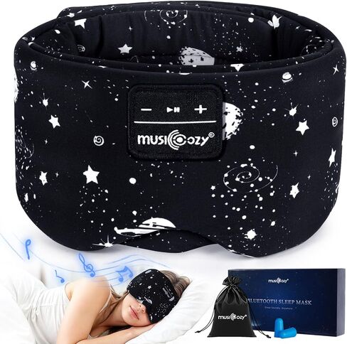 MUSICOZY Bluetooth Sleep Mask Headphones and Travel Storage Case Bundle in Kuwait