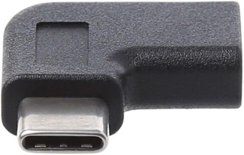 5X USB 3.1 Type-C Male to Female 90° Right-Angle Converter Adapters – Reversible, 10Gbps Data Transfer, Low-Profile Black Plastic+Metal in Kuwait