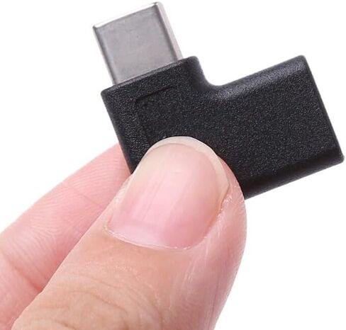 5X USB 3.1 Type-C Male to Female 90° Right-Angle Converter Adapters – Reversible, 10Gbps Data Transfer, Low-Profile Black Plastic+Metal in Kuwait