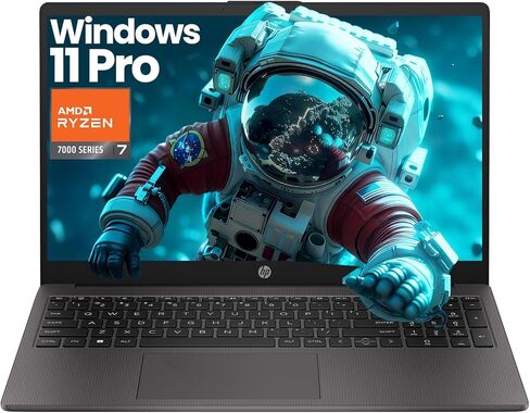 كمبيوتر محمول HP Business and Study 2026 محدث، شاشة 15.6 بوصة FHD، AMD Ryzen 7 7730U (ذاكرة الوصول العشوائي 32 جيجابايت | 1 تيرابايت SSD)، لوحة مفاتيح رقمية، كاميرا ويب، Windows 11 Pro+ Copilot AI، WiFi 6 & Bluetooth، مجموعة أدوات الكمبيوتر المحمول in Kuwait