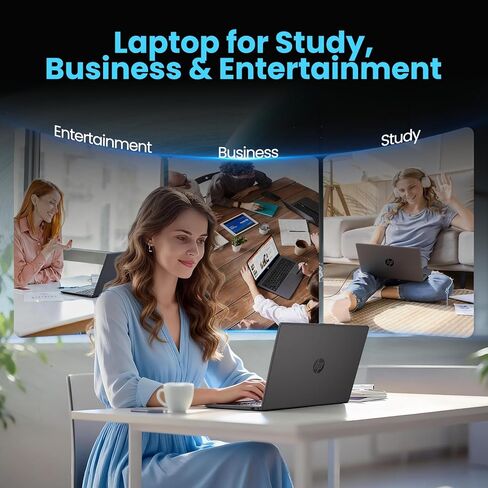كمبيوتر محمول HP Business and Study 2026 محدث، شاشة 15.6 بوصة FHD، AMD Ryzen 7 7730U (ذاكرة الوصول العشوائي 16 جيجابايت | 1 تيرابايت SSD)، لوحة مفاتيح رقمية، كاميرا ويب، Windows 11 Pro+ Copilot AI، WiFi 6 & Bluetooth، مجموعة أدوات كمبيوتر محمول ذات علامة  in Kuwait