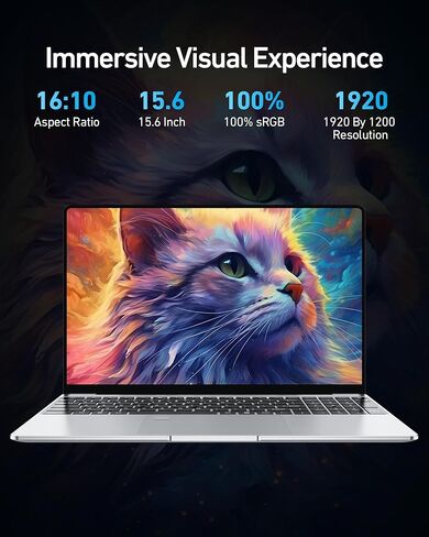Laptop Computer for Win 11 Pro, 15.6 Inch FHD, Pentium CPU (Base Freq. 2.10 GHz), 16GB RAM + 256GB SSD, Backlit Keyboard, Fingerprint Reader, Ideal for Students & Business in Kuwait