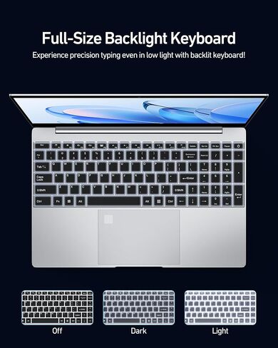 Laptop Computer for Win 11 Pro, 15.6 Inch FHD, Pentium CPU (Base Freq. 2.10 GHz), 16GB RAM + 256GB SSD, Backlit Keyboard, Fingerprint Reader, Ideal for Students & Business in Kuwait