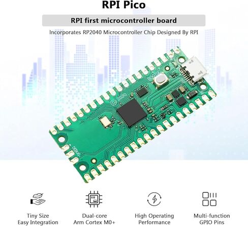 2 حزمة من لوحة التحكم الدقيقة RP2040، ثنائي النواة ARM Cortex-M0+ حتى 133 ميجاهرتز، فلاش 2 ميجابايت، 30 دبوس GPIO، متوافق مع Raspberry Pi Pico، يدعم MicroPython & C/C++ in Kuwait