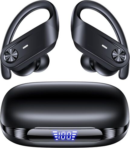 Hybrid Active Noise Cancelling Wireless Ear Buds 80 Hrs Playtime Hi-Res Stereo Quality Bluetooth Earbuds with Transparency Mode Headphones Bluetooth Earhooks ANC Earphones for Work Sports Travel in Kuwait