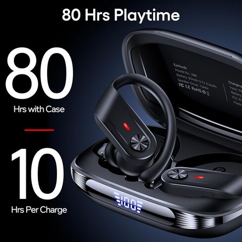 Hybrid Active Noise Cancelling Wireless Ear Buds 80 Hrs Playtime Hi-Res Stereo Quality Bluetooth Earbuds with Transparency Mode Headphones Bluetooth Earhooks ANC Earphones for Work Sports Travel in Kuwait