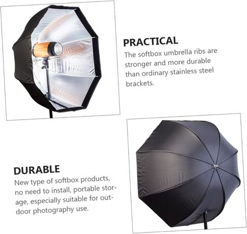 VILLCASE مثمنة Softbox مظلة التصوير الفوتوغرافي Softbox Softbox، صندوق إضاءة صور محمول للاستوديو والإضاءة الخارجية، متوافق مع Speedlights وFlashs in Kuwait