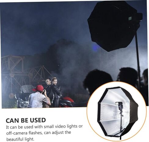 VILLCASE مثمنة Softbox مظلة التصوير الفوتوغرافي Softbox Softbox، صندوق إضاءة صور محمول للاستوديو والإضاءة الخارجية، متوافق مع Speedlights وFlashs in Kuwait