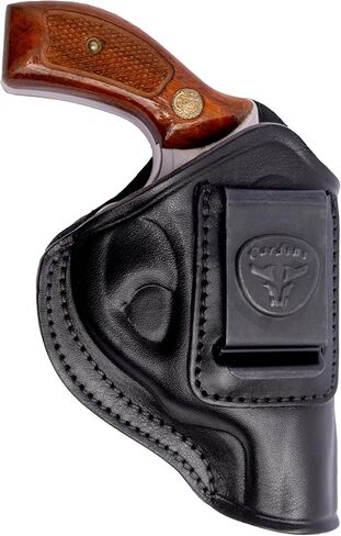 Cardini Leather Premium IWB Holster, for 5-Shot Revolvers, for S&W J Frame, for Taurus 605, 642 airweight, 38 Special Holster in Kuwait