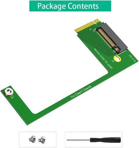 Sintech M.2 nVME 2230 to 2280 Adapter Card With Heatsink Support PCIe 4.0 SSD,Compatible with MSI Claw7 Claw8 Gaming Handheld for Upgrade Storage in Kuwait