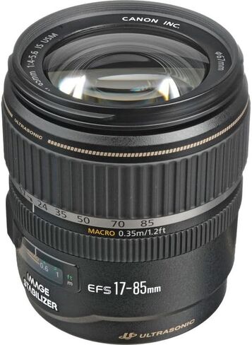 Canon EF-S 17-85mm f/4-5.6 IS USM Lens | Versatile APS-C Zoom with Optical Image Stabilization, Ring-Type USM Autofocus & Wide-to-Telephoto Range | For Travel & Everyday (9517A002) + Filter Kit + More in Kuwait