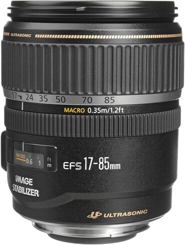 Canon EF-S 17-85mm f/4-5.6 IS USM Lens | Versatile APS-C Zoom with Optical Image Stabilization, Ring-Type USM Autofocus & Wide-to-Telephoto Range | For Travel & Everyday (9517A002) + Filter Kit + More in Kuwait