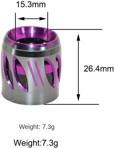 2pcs Aluminum Reel Seat Nut Reel Seat Metal Hood Cap Fishing Rod Building Component Fishing Rod DIY Repair Accessory in Kuwait
