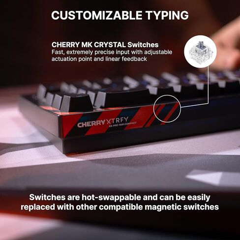 K5 Pro TMR Compact، لوحة مفاتيح سلكية مغناطيسية للألعاب، مفاتيح MK Crystal قابلة للتخصيص، تبديل سريع، مشغل سريع، مفتاح SnapKey، تخفيف الصوت، 8000 هرتز، أسود in Kuwait