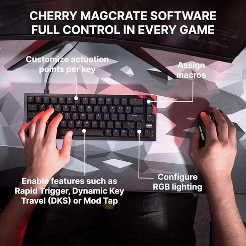 K5 Pro TMR Compact، لوحة مفاتيح سلكية مغناطيسية للألعاب، مفاتيح MK Crystal قابلة للتخصيص، تبديل سريع، مشغل سريع، مفتاح SnapKey، تخفيف الصوت، 8000 هرتز، أسود in Kuwait