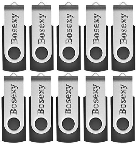 10 Pack USB Flash Drives USB 2.0 Memory Stick Rotating Thumb Drive (4GB, Silver) in Kuwait