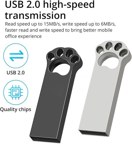 محرك فلاش USB سعة 1 جيجابايت مع محول من النوع C وحبل، محرك قلم USB 2.0 عالي السرعة، شريحة ذاكرة تخزين صغيرة للهاتف/الوسادة/الكمبيوتر الشخصي/الكمبيوتر المحمول - (أسود 1 جيجابايت) in Kuwait