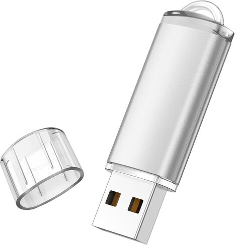 16GB 1PCS Flash Drive USB 2.0 Flash Drive Thumb Drive Jump Drives Keychain Memory Stick-Silver in Kuwait