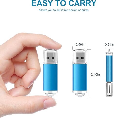 8GB 1Pack Flash Drive USB 2.0 Flash Drive Thumb Drive Jump Drives Keychain Memory Stick-Blue in Kuwait