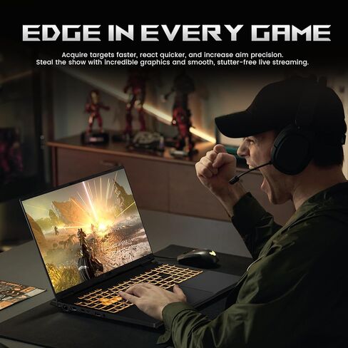 كمبيوتر محمول للألعاب ASUS TUF F16 مقاس 16 بوصة WUXGA 165 هرتز، Intel i7-14650HX، NVIDIA GeForce RTX 5070 8 جيجابايت، 16 جيجابايت DDR5، تخزين 2 تيرابايت (1 تيرابايت SSD&1 تيرابايت محطة إرساء)، لوحة مفاتيح بإضاءة خلفية، كاميرا تعمل بالأشعة تحت الحمراء، Wi- in Kuwait