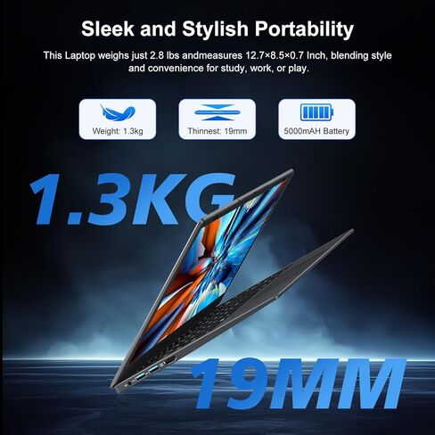 14" FHD Laptop Computer, 8GB RAM 512GB SSD, Celeron N4020 (Up to 2.8GHz), Office Suite, WiFi, BT5, HDMI, RJ45, Long Battery Life, Thin & Portable Laptops for Business, School, Home in Kuwait