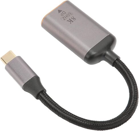 USB C to DisplayPort Adapter, Aluminum Alloy USB C Male to Female 8K 30Hz 4K 144Hz HDR Converter, with Multi Stream MST for Laptop Tablet Monitor Projector in Kuwait