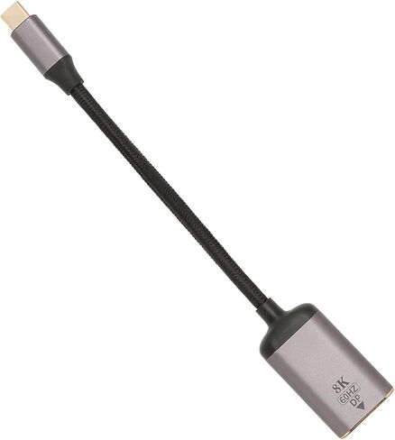 USB C to DisplayPort Adapter, Aluminum Alloy USB C Male to Female 8K 30Hz 4K 144Hz HDR Converter, with Multi Stream MST for Laptop Tablet Monitor Projector in Kuwait
