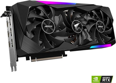 بطاقة رسومات Gigabyte AORUS GeForce RTX 3060 Ti Master 8G، تبريد مغطى بأقصى حد، 8 جيجابايت 256 بت GDDR6، بطاقة فيديو GV-N306TAORUS M-8GD (متجددة) in Kuwait