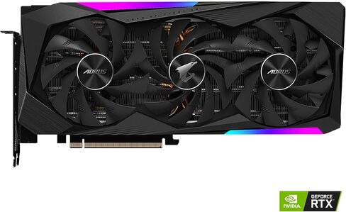 بطاقة رسومات Gigabyte AORUS GeForce RTX 3060 Ti Master 8G، تبريد مغطى بأقصى حد، 8 جيجابايت 256 بت GDDR6، بطاقة فيديو GV-N306TAORUS M-8GD (متجددة) in Kuwait