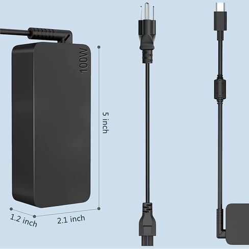 100W USB-C Power Adapter Fast Charger,Compatible with Mac Book Pro/Air 16, 15, 14, 13 Inch,Mac Book Air 13 Inch 2021 2020 2019 2018,iPad Pro,HP, Dell, Lenovo,Asus and All USB-C Device in Saudi Arabia