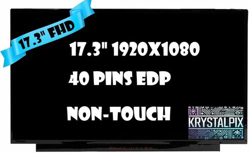 شاشة LCD KrystalPix الجديدة تناسب - شاشة LCD بديلة لـ ASUS Strix Scar 17 G733 G733Z G733ZW G733ZW-DS94 17.3 بوصة FHD LCD LED لوحة 1920X1080 40pins 360HZ فقط للشاشة التي لا تعمل باللمس NE173FHM-NZ6 V8.0 in Kuwait