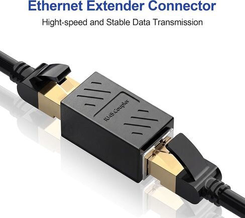 HOWAWU Ethernet Coupler 4-Pack Inline RJ45 Coupler & 2-Pack 1-to-2 Splitters Connector, Ethernet Cable Extender Compatible with Cat8/Cat7/Cat6/Cat5e/Cat5 for PC Router PS5 Xbox Female-to-Female in Kuwait
