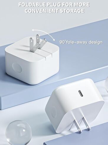 شاحن iPhone 17 بقدرة 40-60 واط قابل للطي USB C شحن سريع ومنفذ واحد محول طاقة ديناميكي Apple 40 واط مع 60 واط كحد أقصى، شاحن Apple لسلسلة iPhone 17 Pro Max/Air/16/15/14/13/12/11، iPad Pro Air Mini in Kuwait