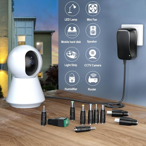محول تيار متردد عالمي بقدرة 15 وات من SoulBay 3V 4.5V 5V 6V 7.5V 9V 1500mA 12V 1250mA DC تحويل التيار الكهربائي لكاميرا CCTV Security IP ومكبر الصوت وجهاز التوجيه والإلكترونيات المنزلية، متوافق مع 12W in Saudi Arabia
