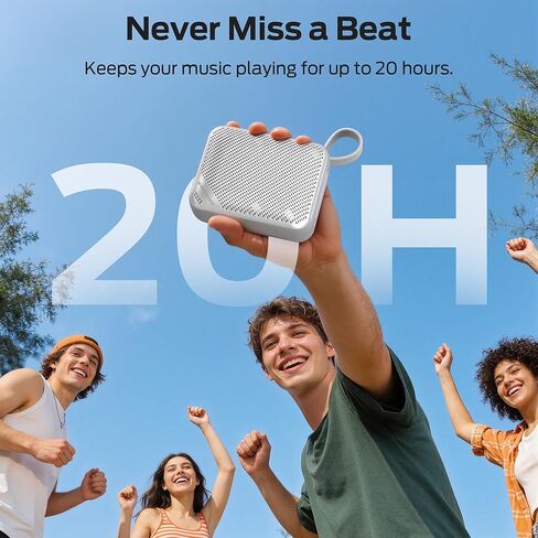 مكبر صوت بلوتوث محمول Monster S360، مقاوم للماء IPX7، بلوتوث 6.0، وقت تشغيل 20 ساعة، صوت ستيريو قوي، يدعم بطاقة TF، مكبر صوت واضح للاتصال بدون استخدام اليدين للمنزل وفي الهواء الطلق والسفر، رمادي in Kuwait