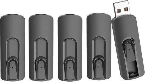 256MB USB Flash Drive 5PCS USB 2.0 Flash Drive Thumb Drive Jump Drives Keychain Memory Stick-Black in Kuwait
