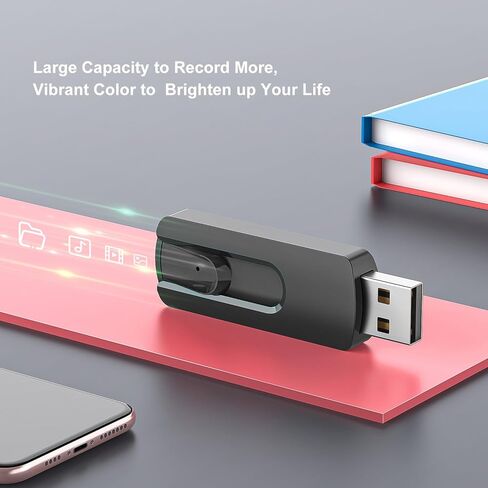 256MB USB Flash Drive 5PCS USB 2.0 Flash Drive Thumb Drive Jump Drives Keychain Memory Stick-Black in Kuwait
