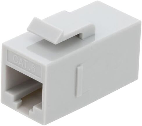 NavePoint CAT6 UTP Inline Keystone Coupler, RJ45 Female to RJ45 Female, Snap-in, 10 Pack, Gray in Kuwait