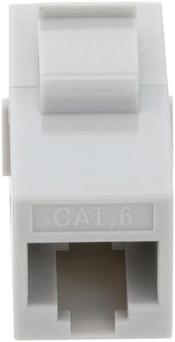 NavePoint CAT6 UTP Inline Keystone Coupler, RJ45 Female to RJ45 Female, Snap-in, 10 Pack, Gray in Kuwait