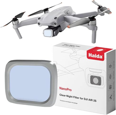 فلتر Haida NanoPro Clear-Night متوافق مع DJI AIR 2S - زجاج بصري نانو عالي الدقة، يقلل من التلوث الضوئي، مقاوم للماء ومقاوم للخدش in Kuwait