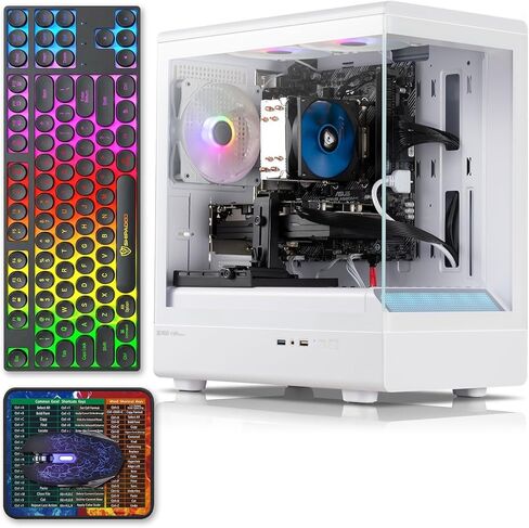 Prebuilt Gaming PC Desktop Computer,Intel Core i7 up to 3.9GHz,RTX3050 GDDR6 Graphics Card with 8GB Video Memory,16GB RAM, 512GB SSD,Windows11 Home,WiFi 5.0,RGB Fan x4 in Kuwait
