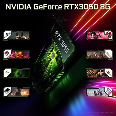 Prebuilt Gaming PC Desktop Computer,Intel Core i7 up to 3.9GHz,RTX3050 GDDR6 Graphics Card with 8GB Video Memory,16GB RAM, 512GB SSD,Windows11 Home,WiFi 5.0,RGB Fan x4 in Kuwait
