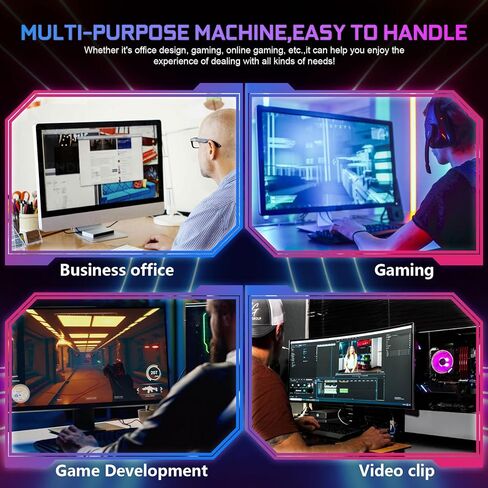 Prebuilt Gaming PC Desktop Computer,Intel Core i7 up to 3.9GHz,RTX3050 GDDR6 Graphics Card with 8GB Video Memory,16GB RAM, 512GB SSD,Windows11 Home,WiFi 5.0,RGB Fan x4 in Kuwait