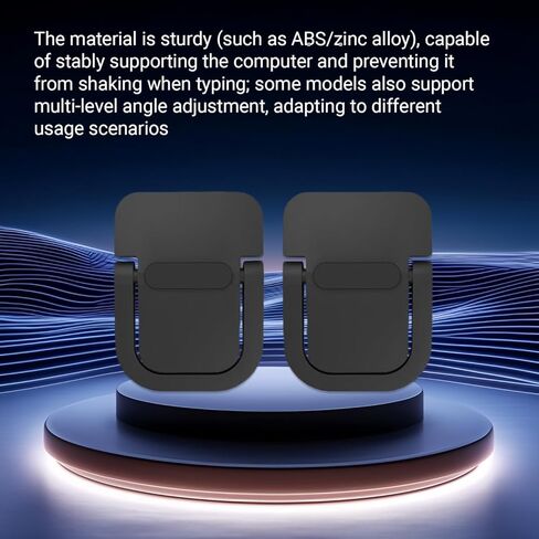 Self-Adhesive Invisible Keyboard Riser Set 2 Pack Office - Portable Foldable Adjustable, Computer Keyboard Lift Laptop Stand Aluminum Alloy Accessory in Saudi Arabia