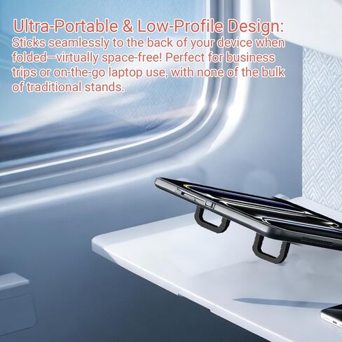 Self-Adhesive Invisible Keyboard Riser Set 2 Pack Office - Portable Foldable Adjustable, Computer Keyboard Lift Laptop Stand Aluminum Alloy Accessory in Saudi Arabia